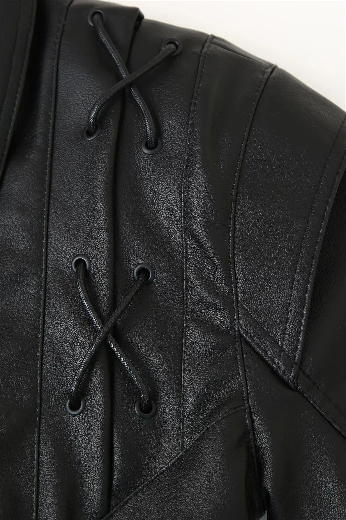 ZEYA - Zora Biker Faux Leather Jacket